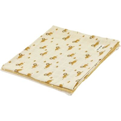 TRIXIE Lively Lion Musselin Kluter 3-pak TRIXIE Lively Lion Musselin Kluter 3-pak