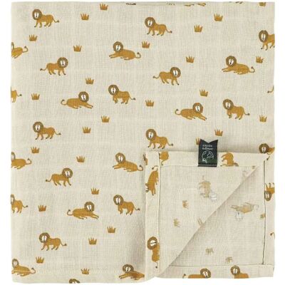 Trixie Maxi lange en mousseline Lively Lion - Babyteppe Trixie Maxi lange en mousseline Lively Lion - Babyteppe
