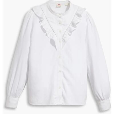 Levi's A7356-0000 Vit linne casual blus - Blus Levi's A7356-0000 Vit linne casual blus - Blus