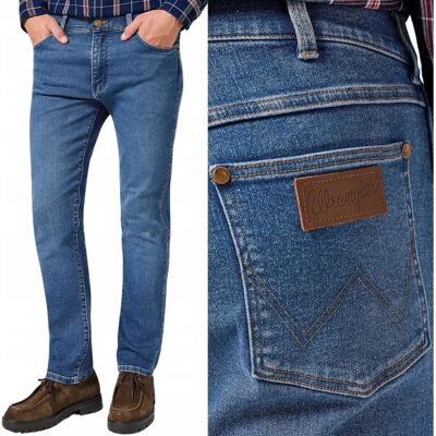 Wrangler Larston Niebieskie Jeans - Jeans Wrangler Larston Niebieskie Jeans - Jeans