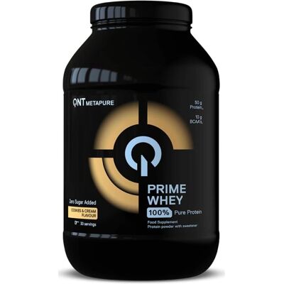QNT Prime Poudre de Protéines de Whey 100% Isolat - 908g - Cookies et Crème - Publicité QNT Prime Poudre de Protéines de Whey 100% Isolat - 908g - Cookies et Crème - Publicité