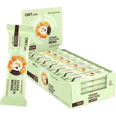 Qnt Vegansk Proteinbar - Bringebær Brownie - 28x40g Qnt Vegansk Proteinbar - Bringebær Brownie - 28x40g