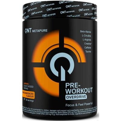 QNT Overdrive Pre-Workout Mango - Poeder QNT Overdrive Pre-Workout Mango - Poeder