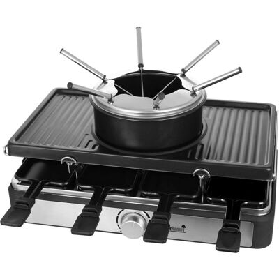 MAXXHOME - Raclette Fondue Gourmet Set - 8 personas - 8 sartenes - Parrilla de raclette MAXXHOME - Raclette Fondue Gourmet Set - 8 personas - 8 sartenes - Parrilla de raclette