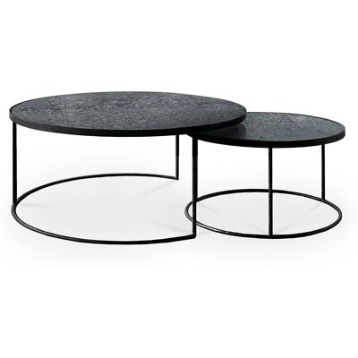Ethnicraft Nesting Couchtisch-Set - Moderner Vintage-Stil Ethnicraft Nesting Couchtisch-Set - Moderner Vintage-Stil