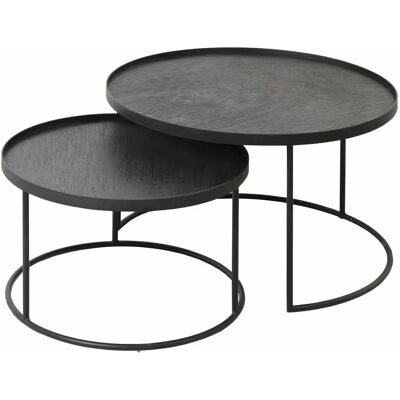 Ethnicraft - Tavoli rotondi personalizzabili - Nero - Designer Dawn Sweitzer Ethnicraft - Tavoli rotondi personalizzabili - Nero - Designer Dawn Sweitzer