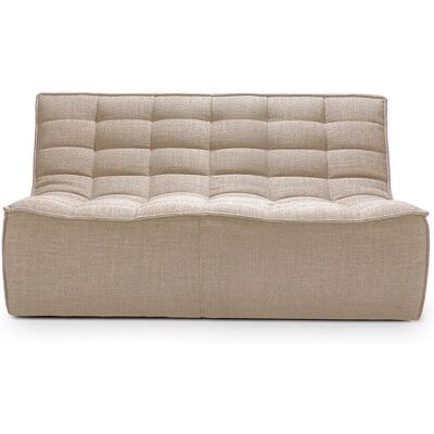 Ethnicraft N701 Modular 2-Sitzer Sofa - Beige - Designer Jacques Deneef Ethnicraft N701 Modular 2-Sitzer Sofa - Beige - Designer Jacques Deneef