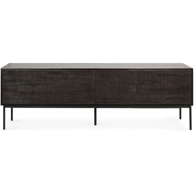 Ethnicraft - Grooves TV Cabinet - Gris - TV Cabinet - Publicité Ethnicraft - Grooves TV Cabinet - Gris - TV Cabinet - Publicité