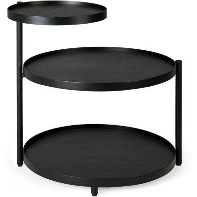 Ethnicraft - Swivel - 54cm - Cadre en métal noir - Table d'appoint - Publicité Ethnicraft - Swivel - 54cm - Cadre en métal noir - Table d'appoint - Publicité