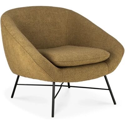 Ethnicraft - Poltrona imbottita Barrow - Giallo - Hochdichter Schaumstoff - Designer Jacques Deneef - Sessel Ethnicraft - Poltrona imbottita Barrow - Giallo - Hochdichter Schaumstoff - Designer Jacques Deneef - Sessel