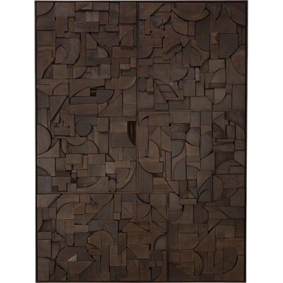 Ethnicraft - Bricks - Acajou - 120x90 cm - Decorative wall art - Publicité Ethnicraft - Bricks - Acajou - 120x90 cm - Decorative wall art - Publicité