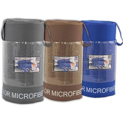 Edredón de microfibra bicolor Herzberg HG-2420BCO - 240x200cm Gris Edredón de microfibra bicolor Herzberg HG-2420BCO - 240x200cm Gris