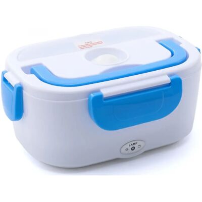 Boîte à déjeuner électrique portable Herzberg - 1,5L, Bleue, Multi-tension, Sûre Boîte à déjeuner électrique portable Herzberg - 1,5L, Bleue, Multi-tension, Sûre