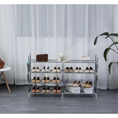 Étagère à chaussures à 7 niveaux - Noir - Publicité Étagère à chaussures à 7 niveaux - Noir - Publicité