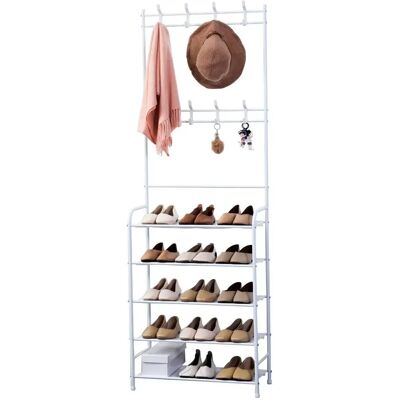 Porte-manteaux 4 niveaux Herzberg - Rangement couloir - 60x170 cm - Publicité Porte-manteaux 4 niveaux Herzberg - Rangement couloir - 60x170 cm - Publicité