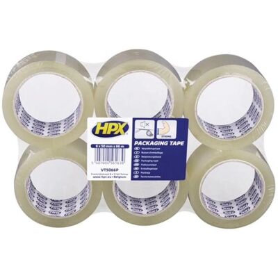 HPX Verpackungsband - 6 Rollen, 66m x 50mm HPX Verpackungsband - 6 Rollen, 66m x 50mm