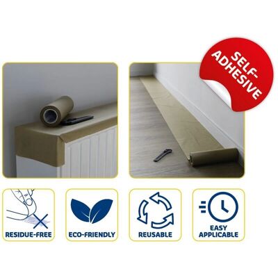 HPX - CP1530 - 148mm x 30m - Marron - Papier de masquage - Publicité HPX - CP1530 - 148mm x 30m - Marron - Papier de masquage - Publicité