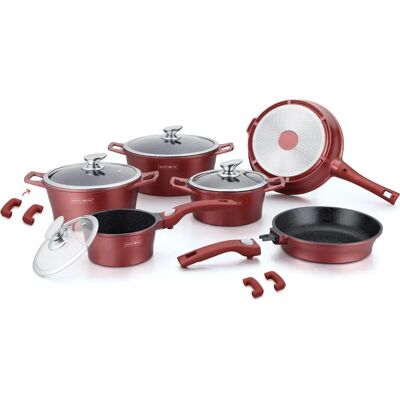 RoyaltyLine Burgundy 14-osainen non-stick keittiösarja RoyaltyLine Burgundy 14-osainen non-stick keittiösarja