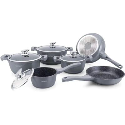 Set de cuisine en céramique Royalty Line 13 pièces - Gris - Publicité Set de cuisine en céramique Royalty Line 13 pièces - Gris - Publicité