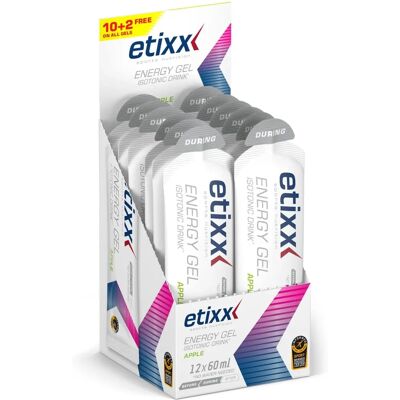 Gel Energetico Isotonico Mela - 12 unità - Etixx Gel Energetico Isotonico Mela - 12 unità - Etixx
