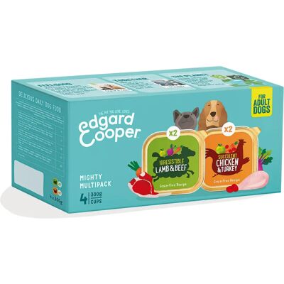 Lot de 4 pots Humides pour Chien Edgard & Cooper - 4x300g Lot de 4 pots Humides pour Chien Edgard & Cooper - 4x300g