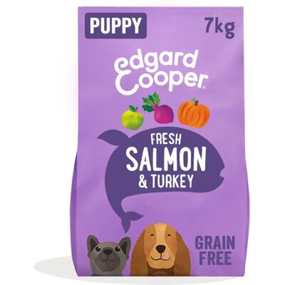 Edgard et Cooper Nourriture Chiot Sans Céréales Saumon Dinde - 7kg - Publicité Edgard et Cooper Nourriture Chiot Sans Céréales Saumon Dinde - 7kg - Publicité