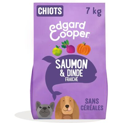 Croquettes pour chiots Edgard & Cooper saumon et dinde sans céréales 7kg - Publicité Croquettes pour chiots Edgard & Cooper saumon et dinde sans céréales 7kg - Publicité