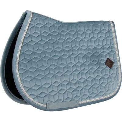 Selle en Velours Kentucky Horsewear - Couture en Étoiles, Bordure Double, Lavable en Machine - Publicité Selle en Velours Kentucky Horsewear - Couture en Étoiles, Bordure Double, Lavable en Machine - Publicité