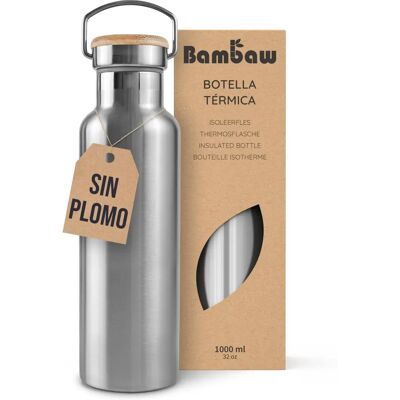 Garrafa Isolada de Aço Inoxidável Bambaw - 1000ml Garrafa Isolada de Aço Inoxidável Bambaw - 1000ml