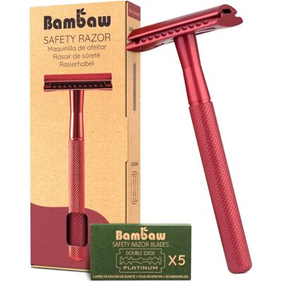 Modelo Vermelho Bambaw Navalha de Segurança - Navalha de Segurança Modelo Vermelho Bambaw Navalha de Segurança - Navalha de Segurança