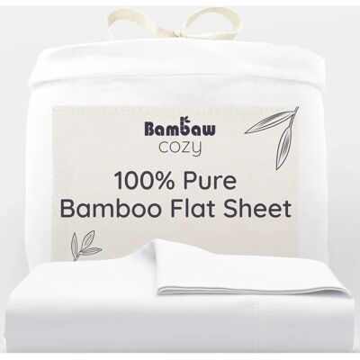Lençol de bambu Bambaw - Branco - 240x290 - Roupa de cama Lençol de bambu Bambaw - Branco - 240x290 - Roupa de cama