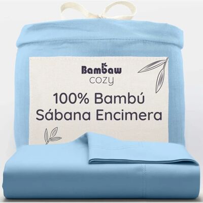 Lençol de seda de bambu Bambaw - Respirável e termorregulador Lençol de seda de bambu Bambaw - Respirável e termorregulador