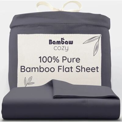 Lençol de seda de bambu Bambaw - Hipoalergênico e respirável Lençol de seda de bambu Bambaw - Hipoalergênico e respirável