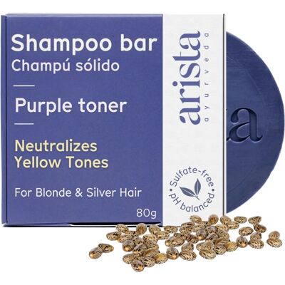 Shampoo sólido violeta Bambaw - Barra de shampoo - 80g Shampoo sólido violeta Bambaw - Barra de shampoo - 80g