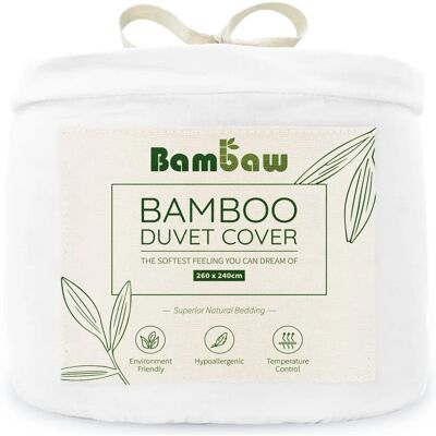 Fronha de edredão de bambu 260x240 branca - Fronha de edredão Fronha de edredão de bambu 260x240 branca - Fronha de edredão