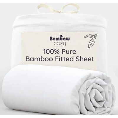 Lençol com elástico em bambu 90x200 - Branco Lençol com elástico em bambu 90x200 - Branco