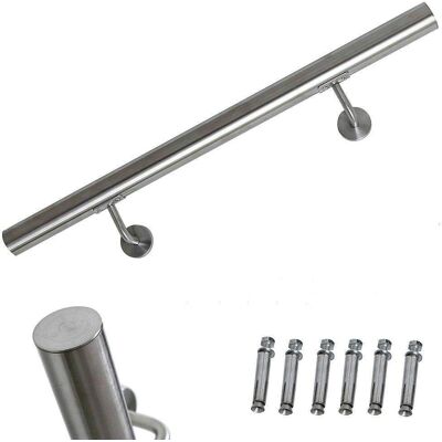 Pasamanos de acero inoxidable - 160cm, diám. 42mm - Interior/Exterior Pasamanos de acero inoxidable - 160cm, diám. 42mm - Interior/Exterior