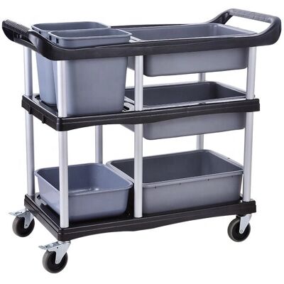 BC-ELEC GX-032E Carro de servicio negro - Carro para cocina y hotel BC-ELEC GX-032E Carro de servicio negro - Carro para cocina y hotel