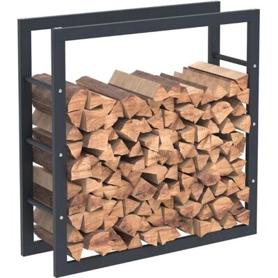 BC-ELEC HHWPF0020 Scaffale in acciaio per legna - Nero - Stoccaggio legna BC-ELEC HHWPF0020 Scaffale in acciaio per legna - Nero - Stoccaggio legna