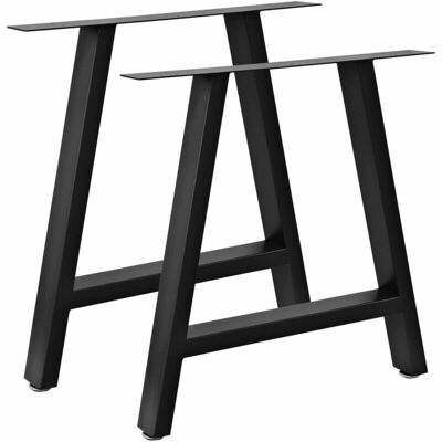 Bc-elec HJJTS0015-B Patas de mesa de acero negro 70x72cm - Pies ajustables Bc-elec HJJTS0015-B Patas de mesa de acero negro 70x72cm - Pies ajustables
