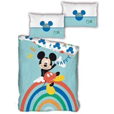 Saco de duvet Disney Mickey Mouse Feliz - 140x200 cm - Poliéster Saco de duvet Disney Mickey Mouse Feliz - 140x200 cm - Poliéster