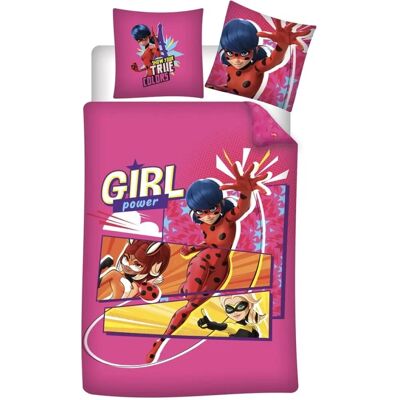 Miraculous Girl Power Dekbedovertrek 140x200cm - Katoen Miraculous Girl Power Dekbedovertrek 140x200cm - Katoen