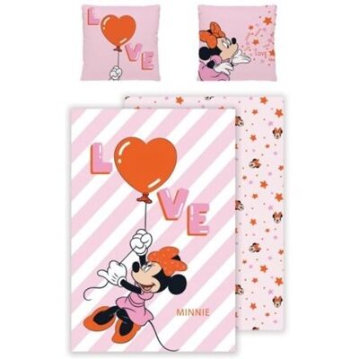 Disney Minnie Mouse Love Balloon dekbedovertrek - 140x200cm Disney Minnie Mouse Love Balloon dekbedovertrek - 140x200cm