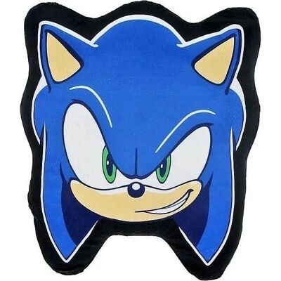 Coussin Sonic AyMax - Peluche - 35cm - Coussin - Publicité Coussin Sonic AyMax - Peluche - 35cm - Coussin - Publicité