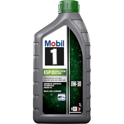 Huile moteur Mobil 1 ESP 0W-30 - Haute performance, Longue durée, Pour moteurs essence et diesel modernes - Publicité Huile moteur Mobil 1 ESP 0W-30 - Haute performance, Longue durée, Pour moteurs essence et diesel modernes - Publicité