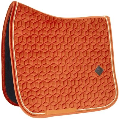 Kentucky Horsewear Samt Velours-Schabracke - Orange - Voll Kentucky Horsewear Samt Velours-Schabracke - Orange - Voll