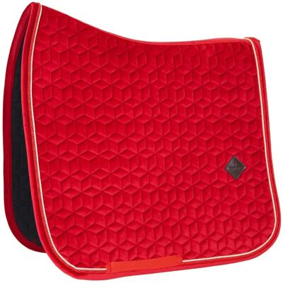 Kentucky Horsewear Samt Rot Full Dressurschabracke - Doppelbordüre, Waschbar 30°C Kentucky Horsewear Samt Rot Full Dressurschabracke - Doppelbordüre, Waschbar 30°C