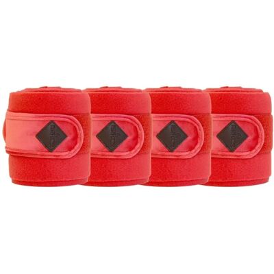 Kentucky Horsewear Bandages en Velours Fleece Rouge Plein - Support en Fleece - Publicité Kentucky Horsewear Bandages en Velours Fleece Rouge Plein - Support en Fleece - Publicité