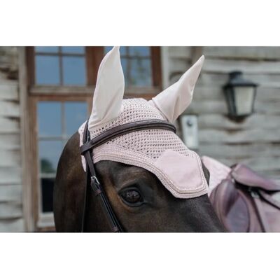 Kentucky Horsewear Masque anti-insectes Velours Perles Rose - Publicité Kentucky Horsewear Masque anti-insectes Velours Perles Rose - Publicité