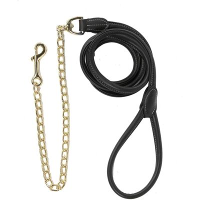 Laisse en cuir avec chaîne Kentucky - 270cm - Contrôle - Horsewear - Publicité Laisse en cuir avec chaîne Kentucky - 270cm - Contrôle - Horsewear - Publicité